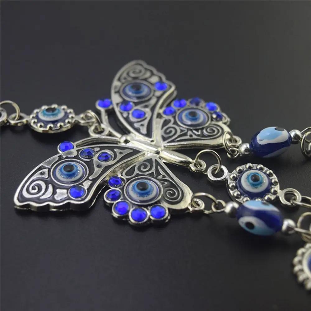 Reflect Negative Energy Car Pendant Rear View Mirror Blessing Ornament Hanging Ornament  Navy Blue Evil Eye