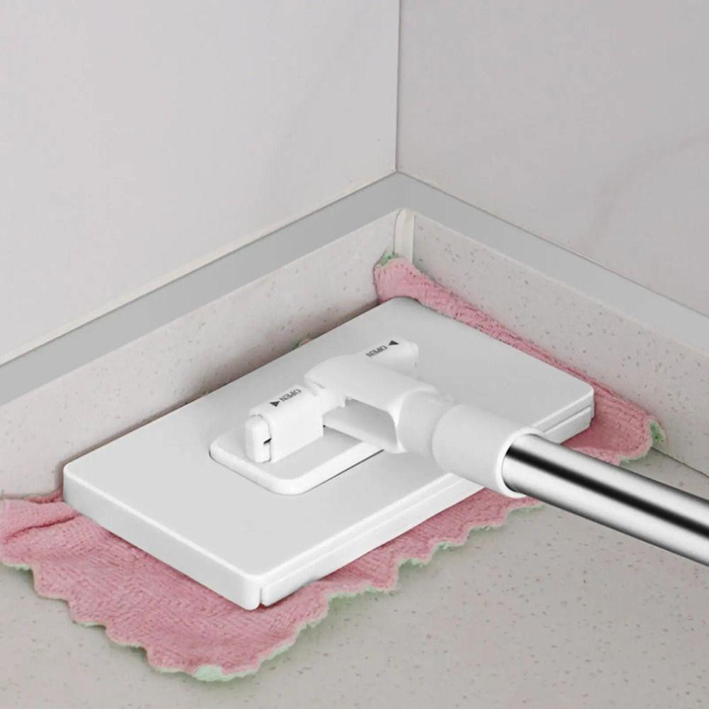 with 3 Reusable Cloths Dust Mops Clamping Automatic Mop Clip New Lazy Mop  Household