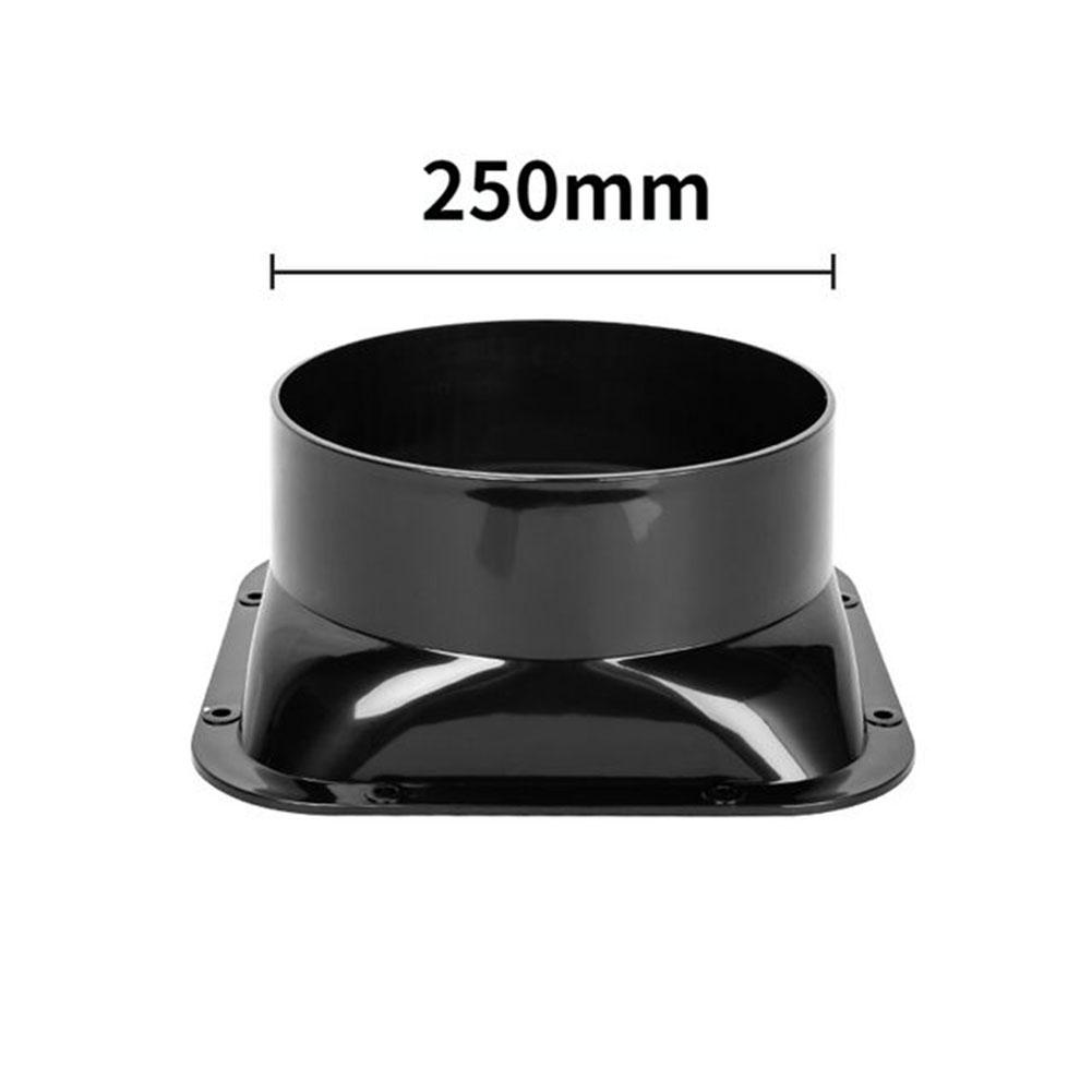 Vents Parts Duct Connector Kitchen ABS Plastic Black For 100-300mm Dia Hose Check Valve Square Flange Wind Resistance