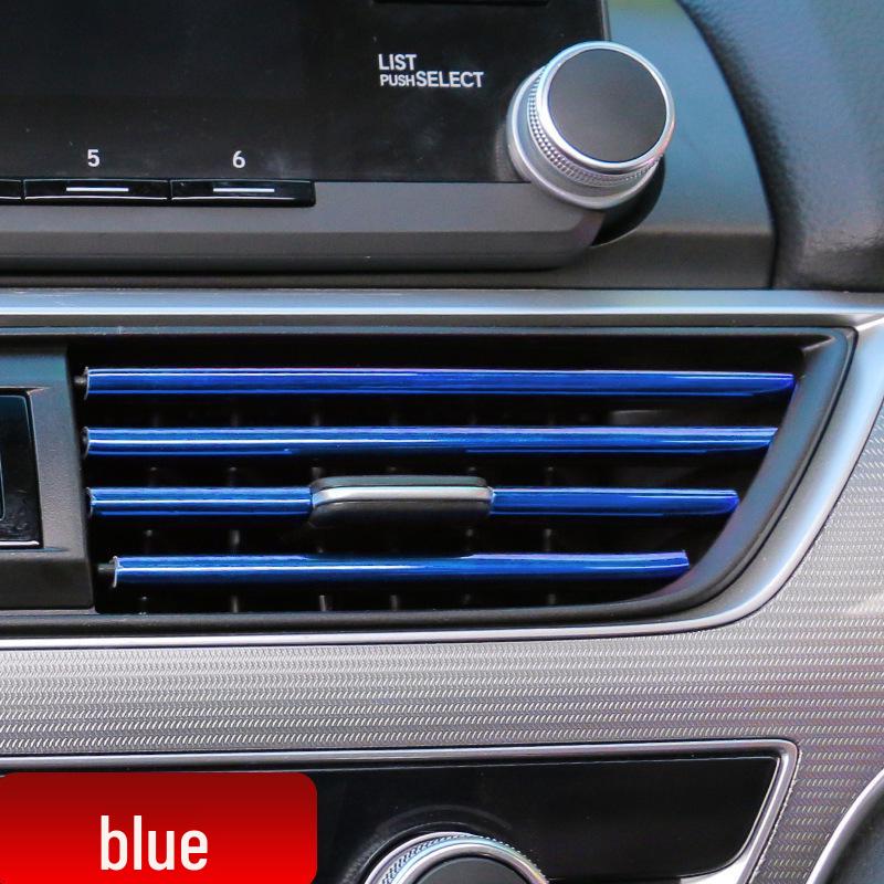U-Shaped Decorative Car Air Vent Clip: Electroplated Bright Strip for Creative Interior Modification
