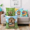 Pillow Covers Cartoon Capybara Sofa Decorative Home Double-sided Printing Short Plush Cute Cushion Cover
