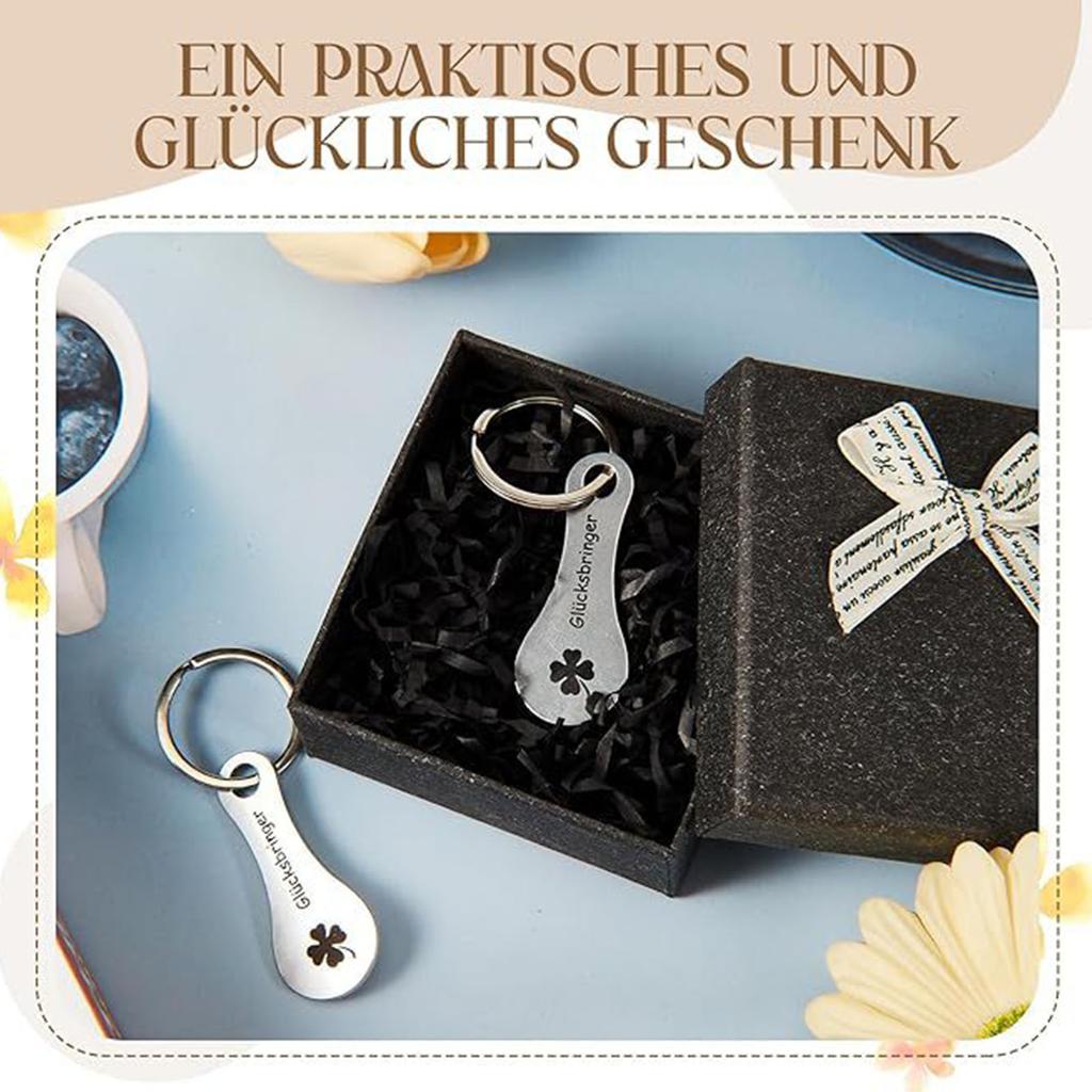 Mitmeotstarbeline Ostukäru Kiip Võtmehoidja 3 tk Vastupidav Roostevabast Terasest Käru Võtmehoidja Amuletiga