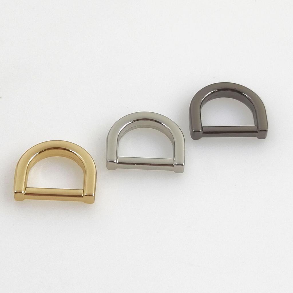 10MM Flat D-Ring Smooth Surface Alloy Buckle - Large Semi-Circular Clothing Accessory