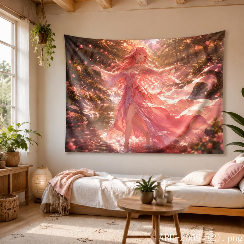 Macarone Tapestry Girls Room Decoration Living Room Dormitory Wall Hanging Cloth e-Sports Room Bedroom Background Cloth