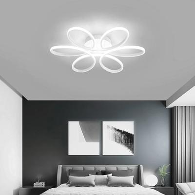 Household LED Chandelier 12W Modern Style Ceiling Lamp Three Colors Flower Design Ceiling Lights Super Bright Home Decor Fixture