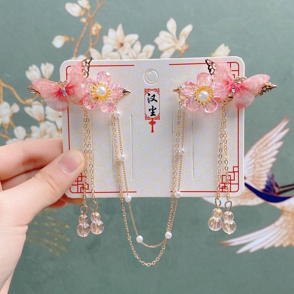 Tassel Hair Sticks Chinese Style Headwear Hanfu Hair Clip Children Hairpin Ancient Style Hairpin