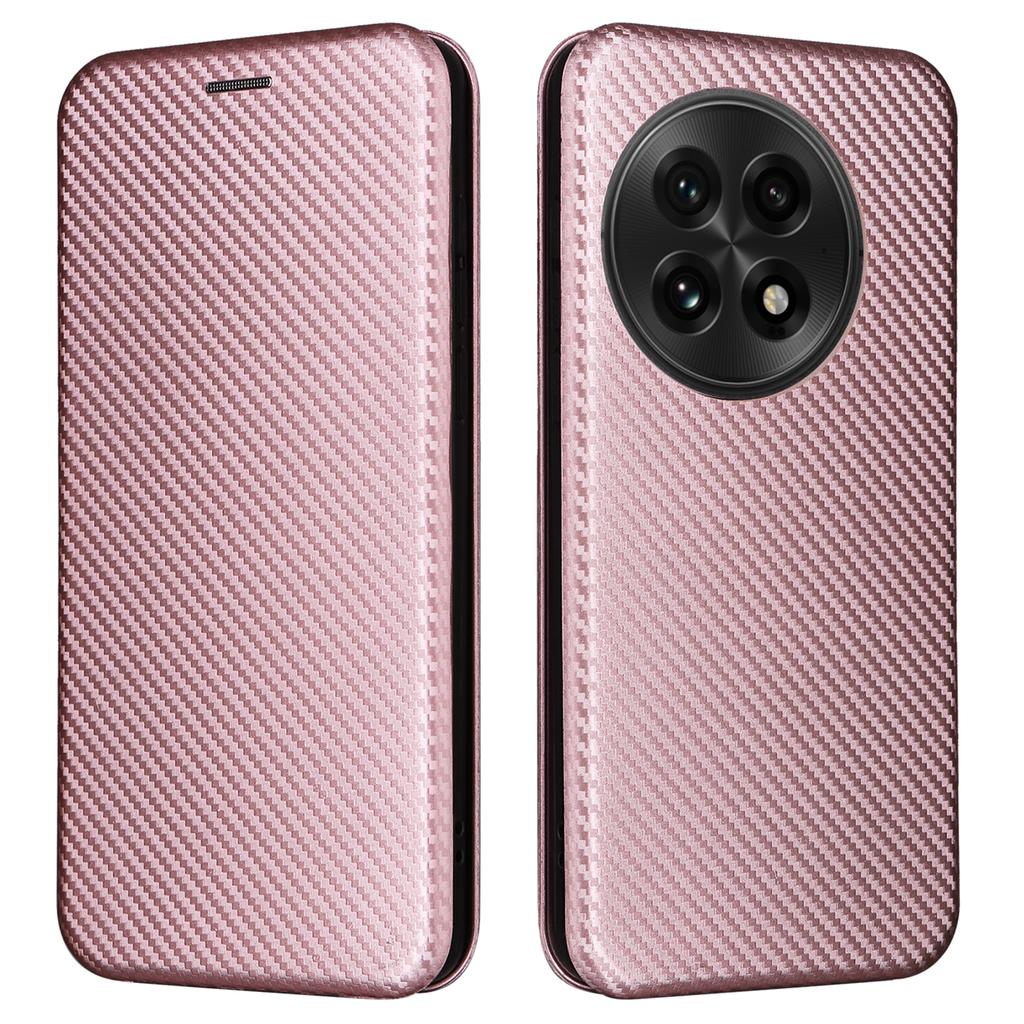 For OnePlus 13 Case Carbon Fiber Texture Drop-Proof PU Leather Phone Cover