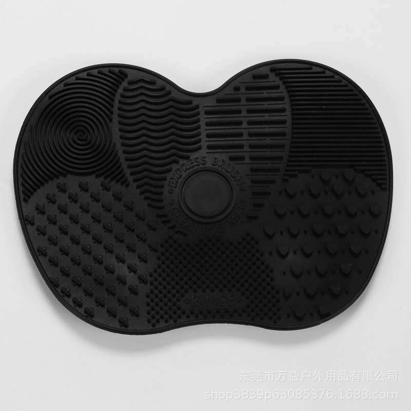 Perie de machiaj din silicon de culoare pură, cu ventuză, anti-alunecare, perie mică de machiaj, perie de machiaj.