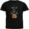 Jag vill ha magrutor Men Jag Vill Ha En Burgare Mer Svart Vuxen T-shirt