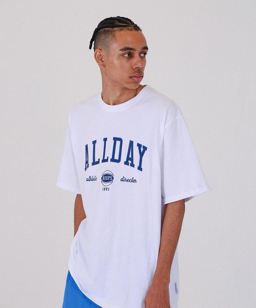 ALL DAY HOOPS All Day Arch Logo Short Sleeve T-Shirt White
