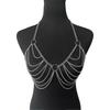 Punk Link Chain Bra Jewelry Bikini Metal Tassel Chest Body Chain Summer Beach