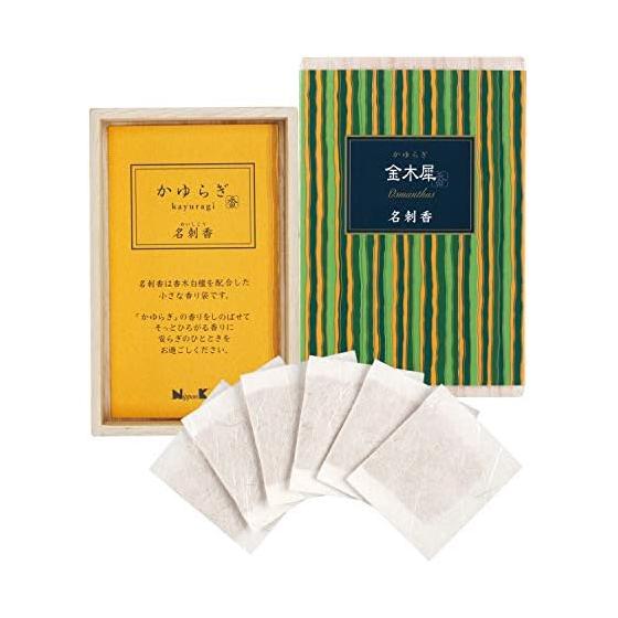 Nippon Kodo Kayuragi Османтус Визитные карточки Благовония Коробка из павловнии 6 штук Брусочки 6 штук (х 1)