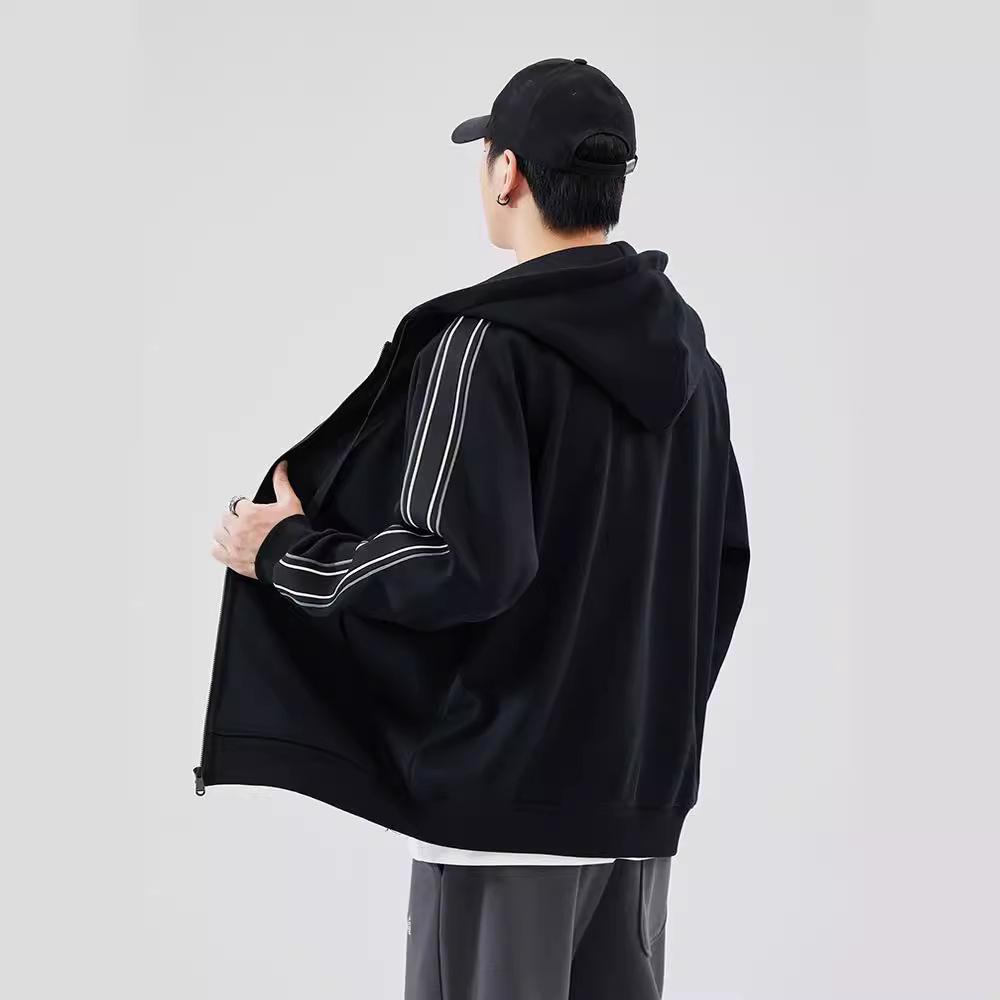 Тяжелый австрийский бархатный весенний кардиган с капюшоном — фото 3