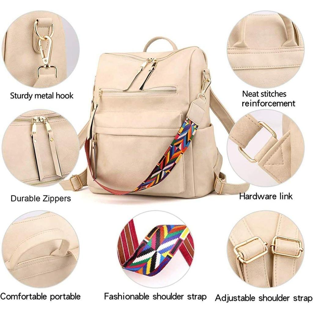 Umwandelbare Rucksack-Handtaschen aus Premium-Leder für Damen