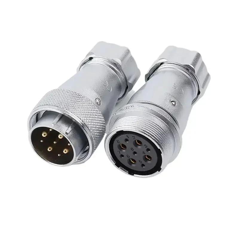 WEIPU WS24 TP+ZP 2Pin 3Pin 4Pin 10Pin 12Pin 19Pin Circular Waterproof Aviation Connector Plug Socket Multiple Core Power Adapter