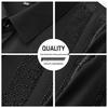 Camicia da uomo di lusso con strass, senza stiro, a maniche lunghe