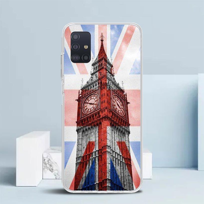 Union Jack England UK Flag Soft Cover for Samsung Galaxy A12 A22 A32 A52 A72 A02S Phone Case Note 20 Ultra 10 S10 Plus A51 A71 A