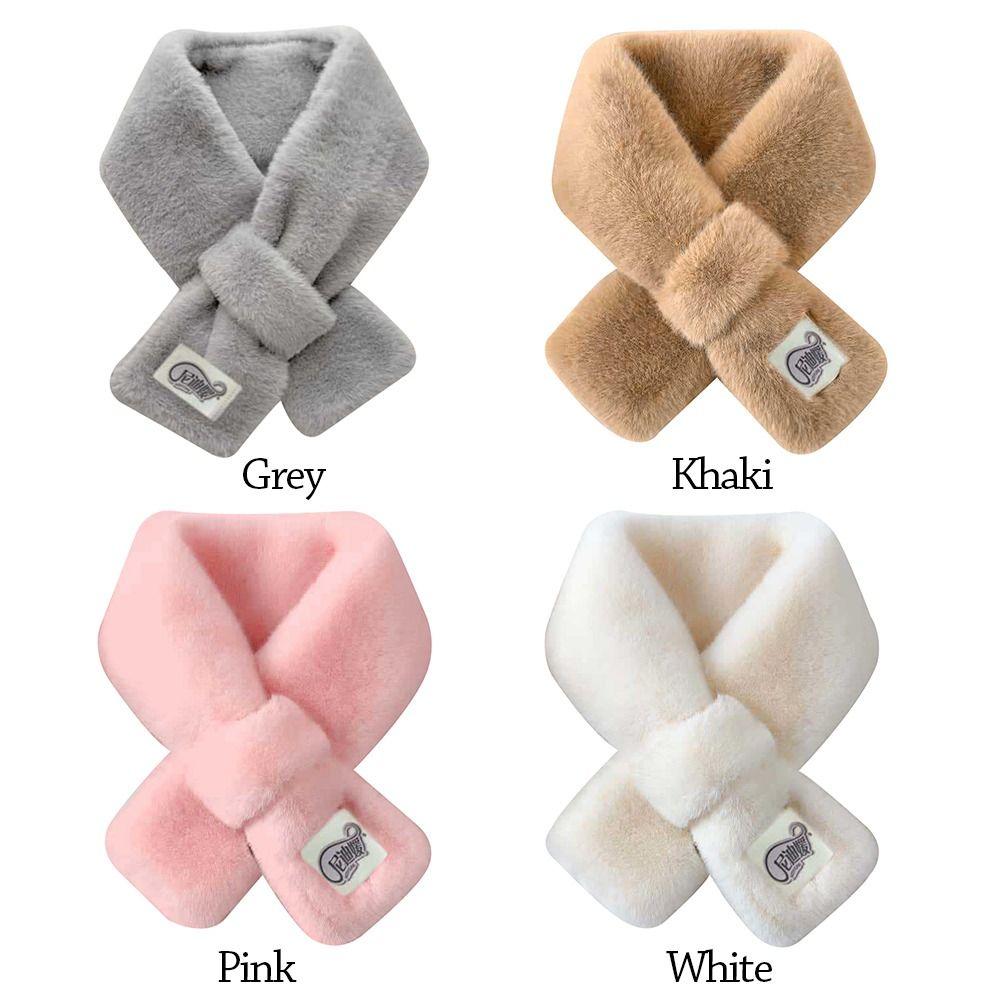 Thicken Warm Shawl Scarves Soft Plush Neck Collar Warmer Fashion Neck Protector for Women