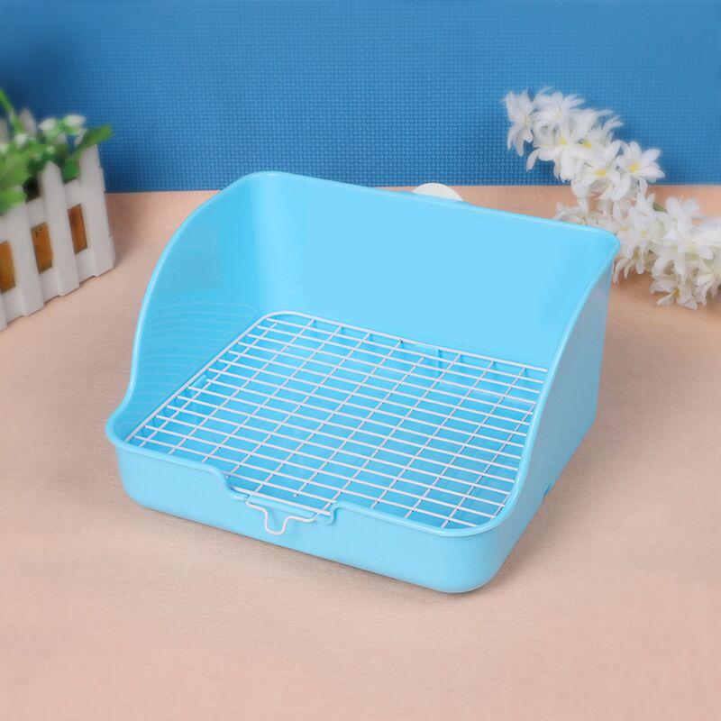 Raised Anti-Splash Triangle Pet Toilet for Rabbits, Guinea Pigs, and Chinchillas – Small and Large Sizes Available