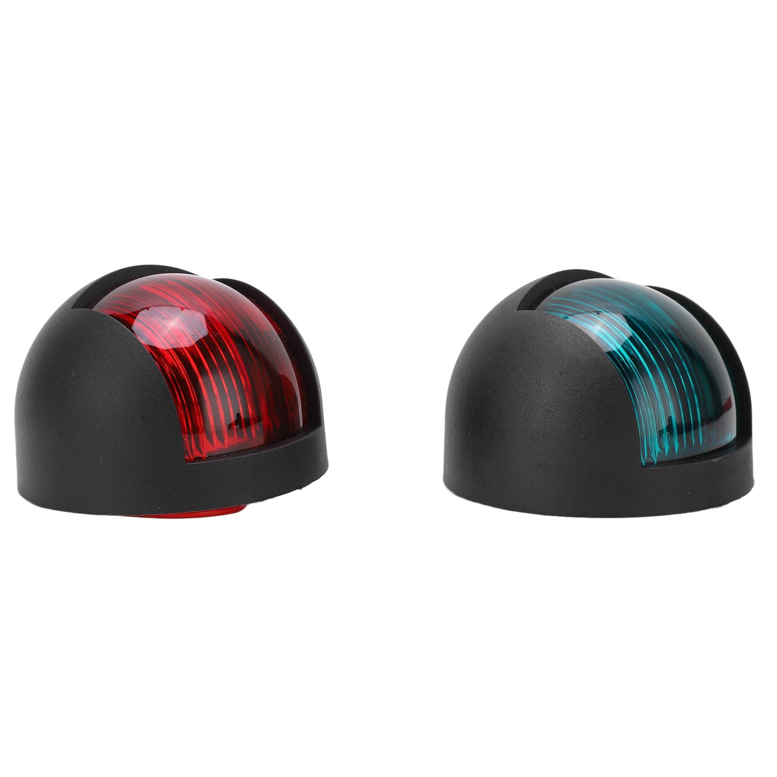 

2Pcs Yacht Signal Light DC 12V‑24V 3W LED Navigation Lamp Red Green Light for Marine Boat