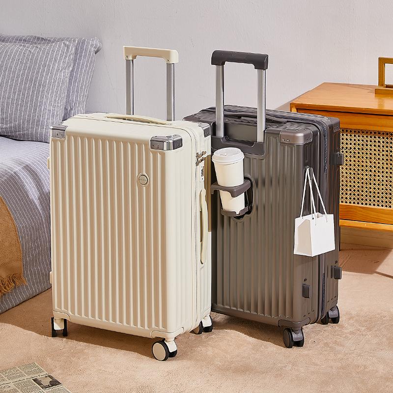 Women's Sturdy Carry-on Suitcase Set: 20-Inch, 24-Inch, & 26-Inch with Combo Lock, Large Capacity, Durable Design.