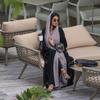 MQ105 Embroidered Patchwork Abaya Cardigan - Spring/Summer Trend