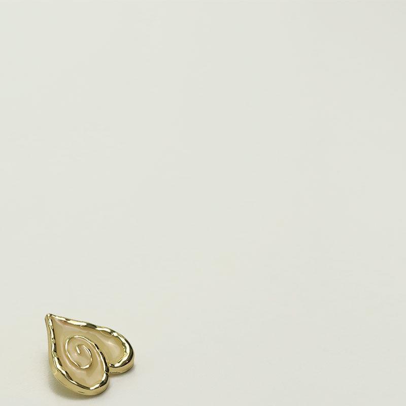 Xiaoxiangfeng Heart-Shaped Suit Sweater Jacket Buttons Double-Sided Nylon Fur Coat Metal Buttons