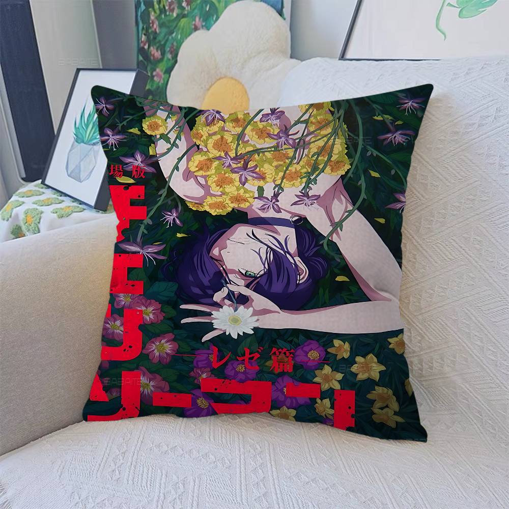 Chainsaw Man The Movie Reze Arc Pillow Cover For Bedroom Room And Living Room Sofa Decorative Cushion Cover