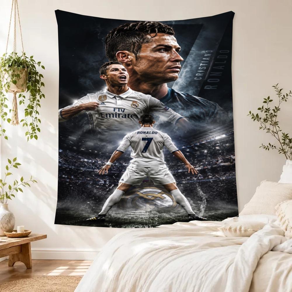 Cristiano Ronaldo Vintage Tapestry Nordic Minimal Suitable For Dorm Wall Reading Corner Living Room Four Seasons Vintage Wall Art Gift For New Home