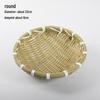 Handmade Bamboo Weaving Sieve Basket Storage and Snack Plate Set