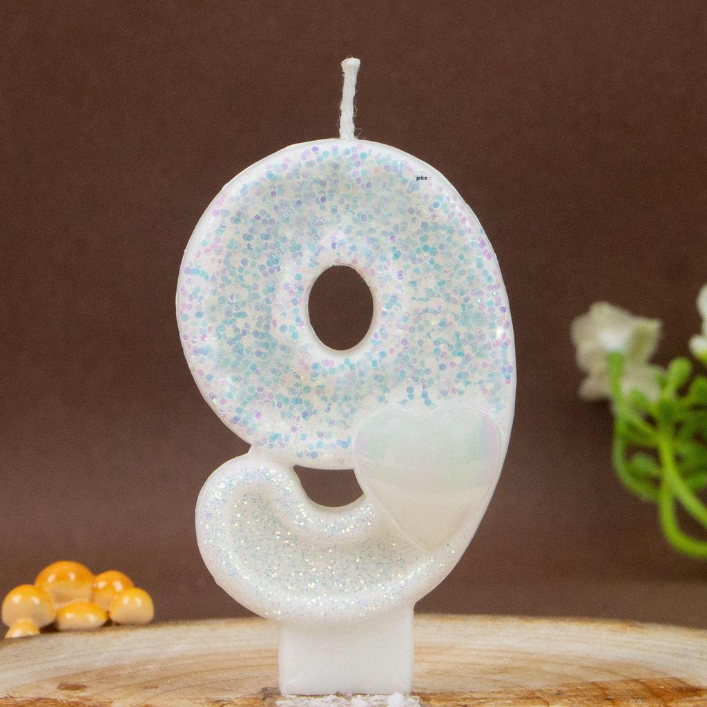 White Number Birthday Candles - DIY Creative Party Decorations for Cakes