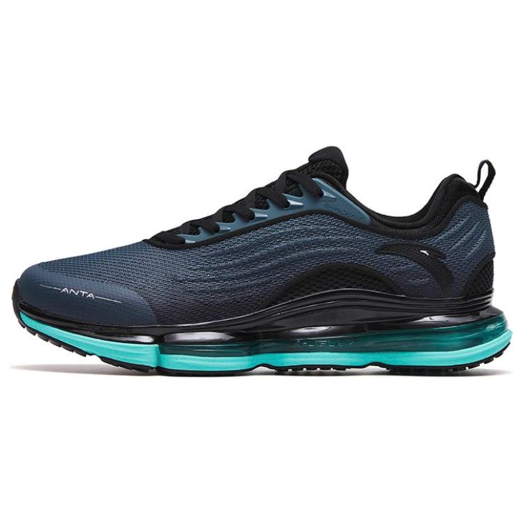 ANTA Full Palm Air Cushion Running Shoes Dark Navy Cyan Men 112315501-1 44