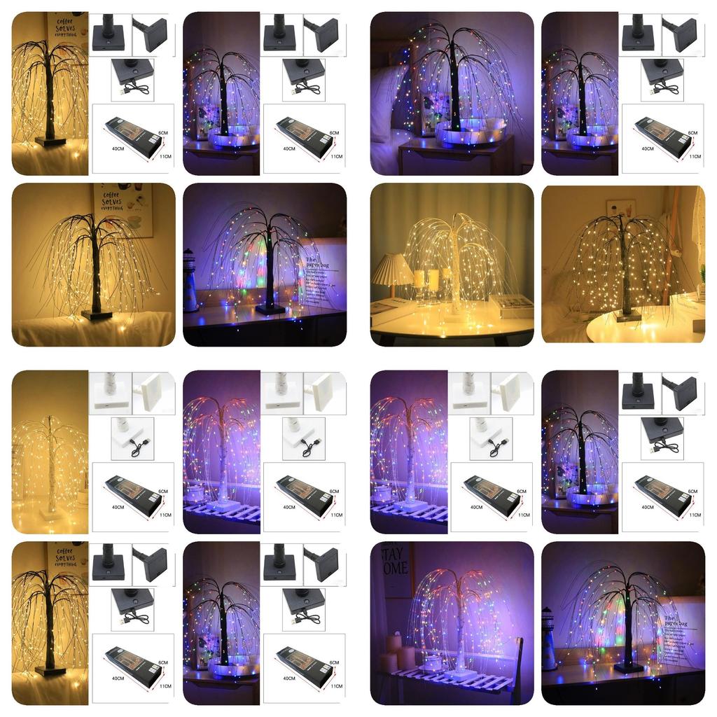 Beautifully Designed 55cm Led Birch Tree Light In White And Black With Warm White And Colorful Lighting For Holiday Cheer