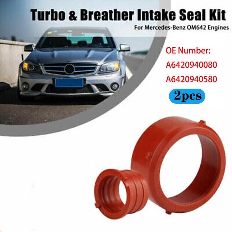 Auto Rubber Turbo & Breather Intake Seal Kit For Mercedes Benz OM642 A6420940080 A6420940580 Seal Kit Pistons Accessories