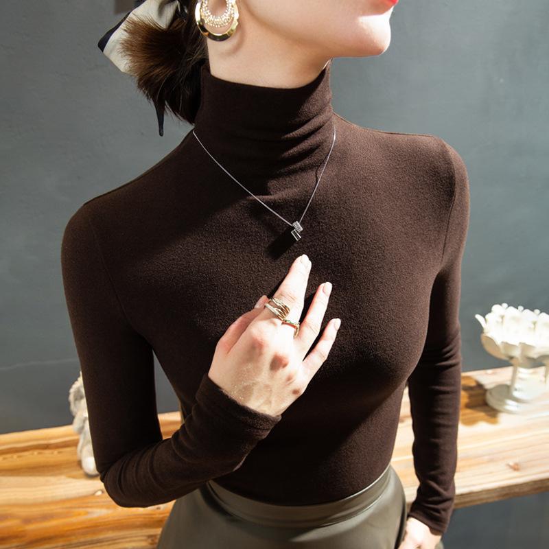 

Жіноча двостороння вельветова сорочка з потовщеним низом і середньо-високим коміром 3XL