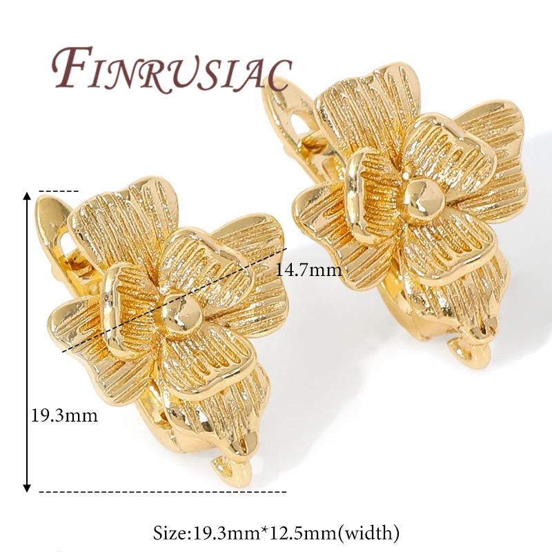 

18K Gold Plated Brass Earwires Fasteners,Earring Hook Clasps,Earring Fixtures,DIY Women Earrings Making Accessories 1 pair