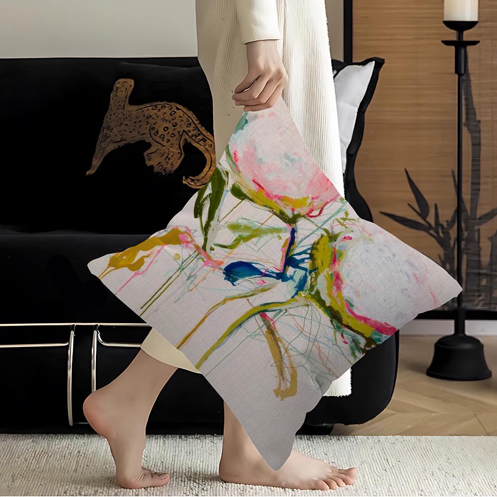Botanical Oil Painting Art Cushion Cover Pillowcase Upholstery Sofa Throw Pillow Home Decor Pillowcas