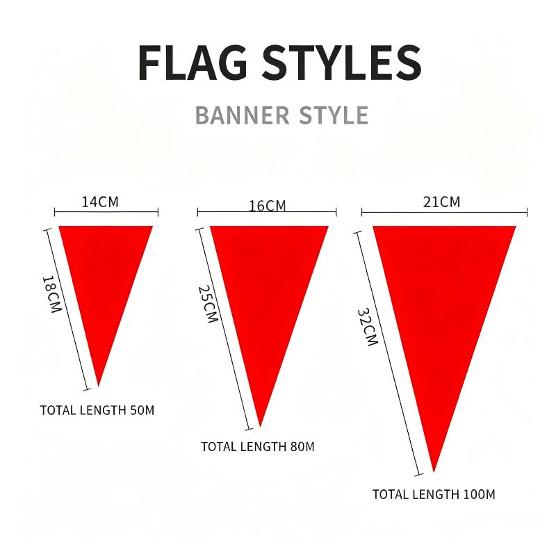 Colorful Triangle Flag Bunting 100M 150 Sides Reusable Polyester Banner for Garden Patio Holiday Party Outdoor Decor