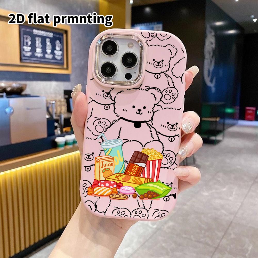 Phone Case: 2D Flat Design Suitable for iPhone 18 17 16 15 14 13 Pro Protective Case, Couple Style, Foodie Theme, Christmas and Halloween Gifts