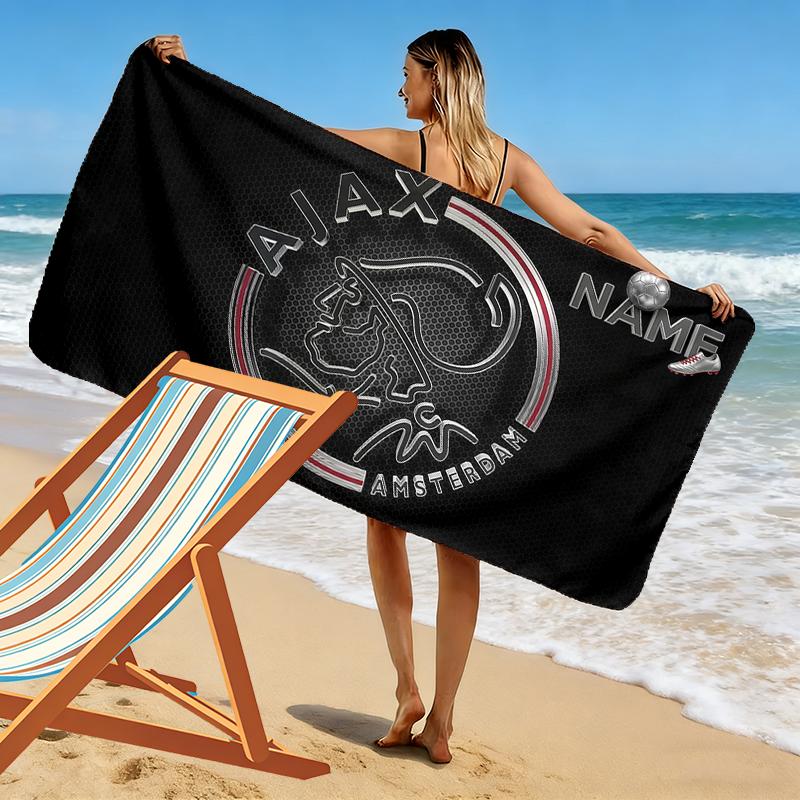 Custom Name,AFC Ajax Print Beach Towel, Large Soft Quick Dry Towel for Beach Camping Swimming