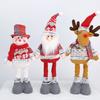 1pc Multiple Christmas Standing Posture Telescopic Doll Hotel Showcase Christmas Snowman Reindeer Doll Decorative Ornaments Gift