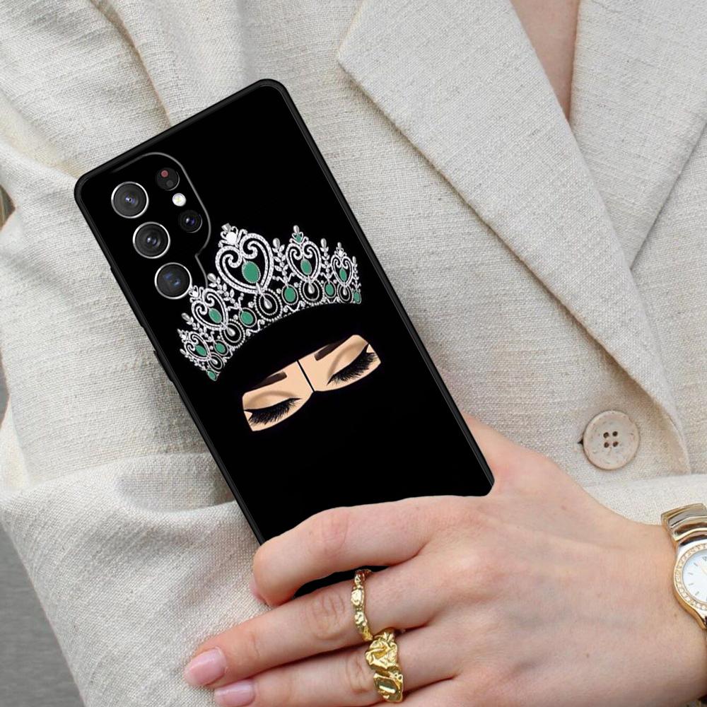 Islamic Arabic Hijab Girl Cell Phone Case for Samsung Galaxy S26 Ultra S25 S24 S23 S22 S21 S20 Note10 Cover