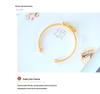 Imitation Hetian Jade Openwork Lace Geometric Bracelet - Retro White Ruyi Lock Fortune Bangle