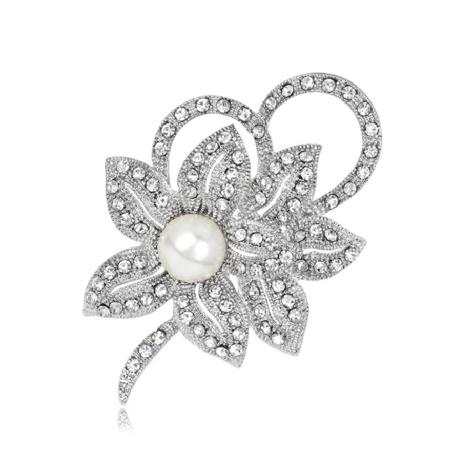 Broche à fleurs délicate et élégante pour femmes, bijoux de mariée