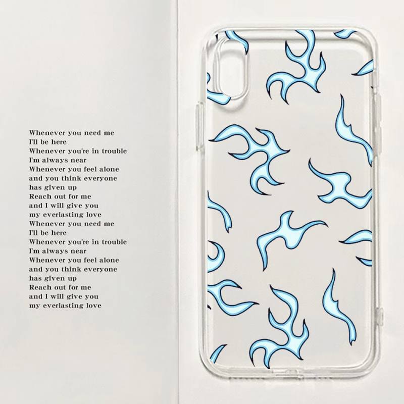 Flame Graph Phone Case For Xiaomi 11 Redmi Note 11pro5G 8T 9A 9S K30 10T 12SPro Ultra K40pro Transparent Case