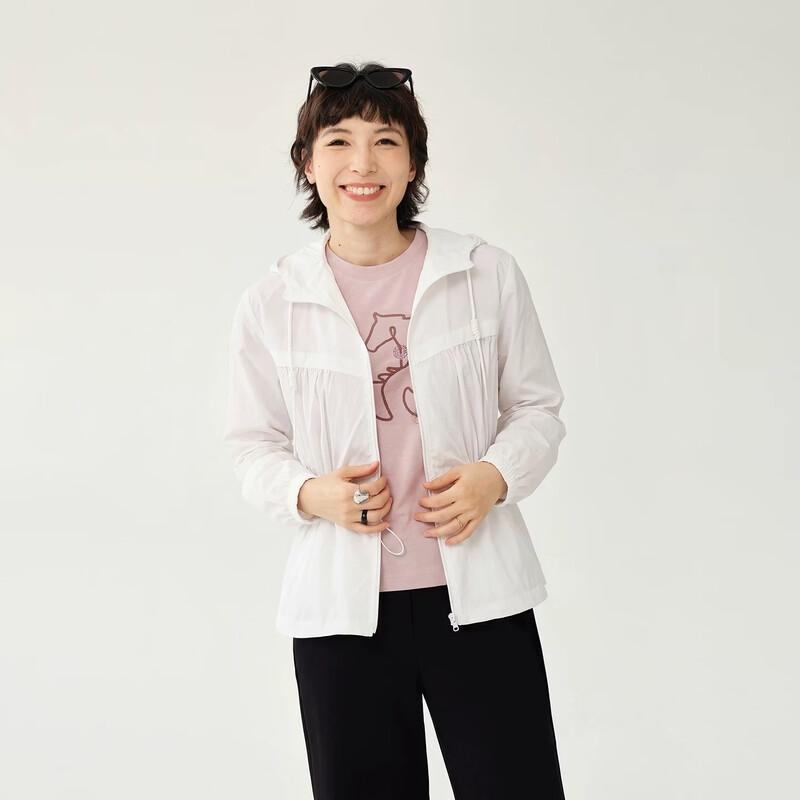 Feinikesi Women s Drawstring Hooded Sun Protection Jacket XL белый