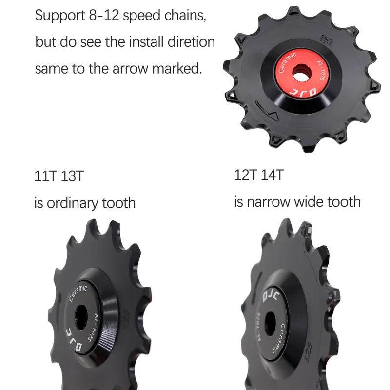 DJC 12 Speed Ceramic Bearing Pulley Wheel Guide Roller Jockey 11T 12T 13T 14T MTB Road Bike for Shimano for Sram 12s AXS T-TYPE
