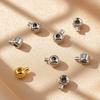10/20pcs 18K Gold Plated Brass Crimp End Bead DIY Bracelet Stopper Bead Closures End Clip Snap Clasps Jewelry Making Accessories