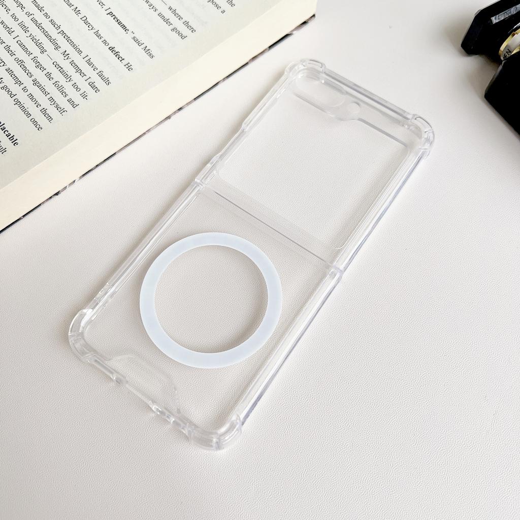 For Samsung Galaxy Z Flip6 5G/Z Flip5 5G Case Compatible with MagSafe TPU+PC Phone Cover