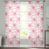 Easter Pink Bunny Tulle Curtains For Living Room Home Decor Window Curtain Kitchen Sheer Voile Curtain